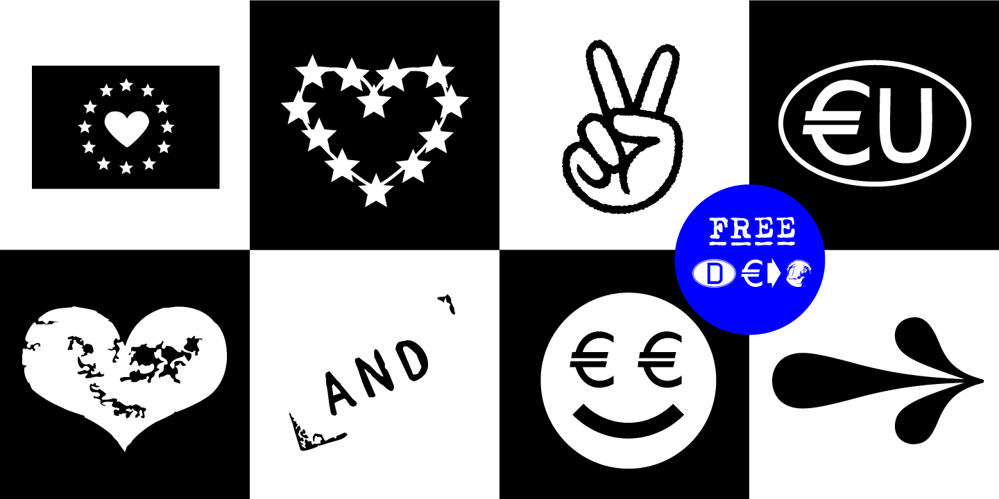 Font Euro Icon Kit Symbols